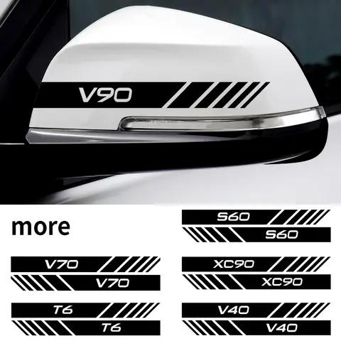 2PCS 자동차 백미러 스티커 볼보 Rdesign T6 AWD S40 S60 S90 XC40 XC 60 XC90 V40 V50 V60 V70 V90 장식 액세서리 2PCS 자동차 백미러 스티커 볼보 Rdesign T6 AWD S40 S60 S90 XC40 XC 60 XC90 V40 V50 V60 V70 V90 장식 액세서리