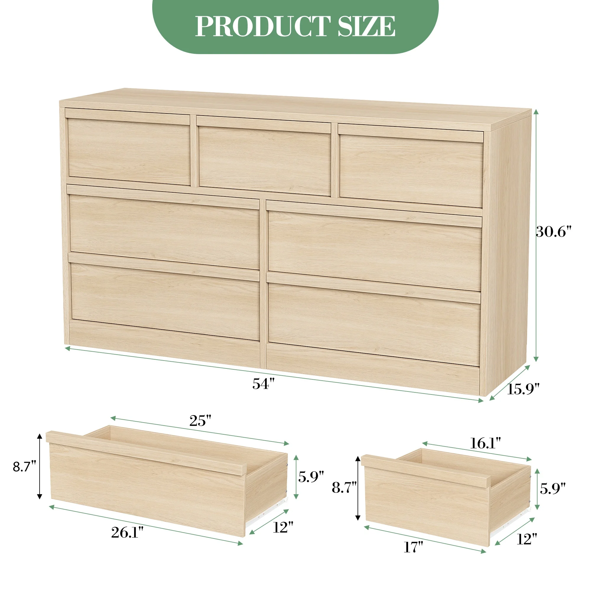 Brede dubbele dressoirkast met - Drawer Dresser White recensie en prijs