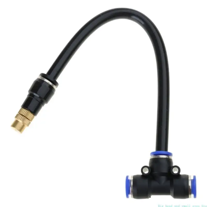 581C Brass Misting Nozzles Three-way Connector Adjustable Atomizing Nozzle Cooling