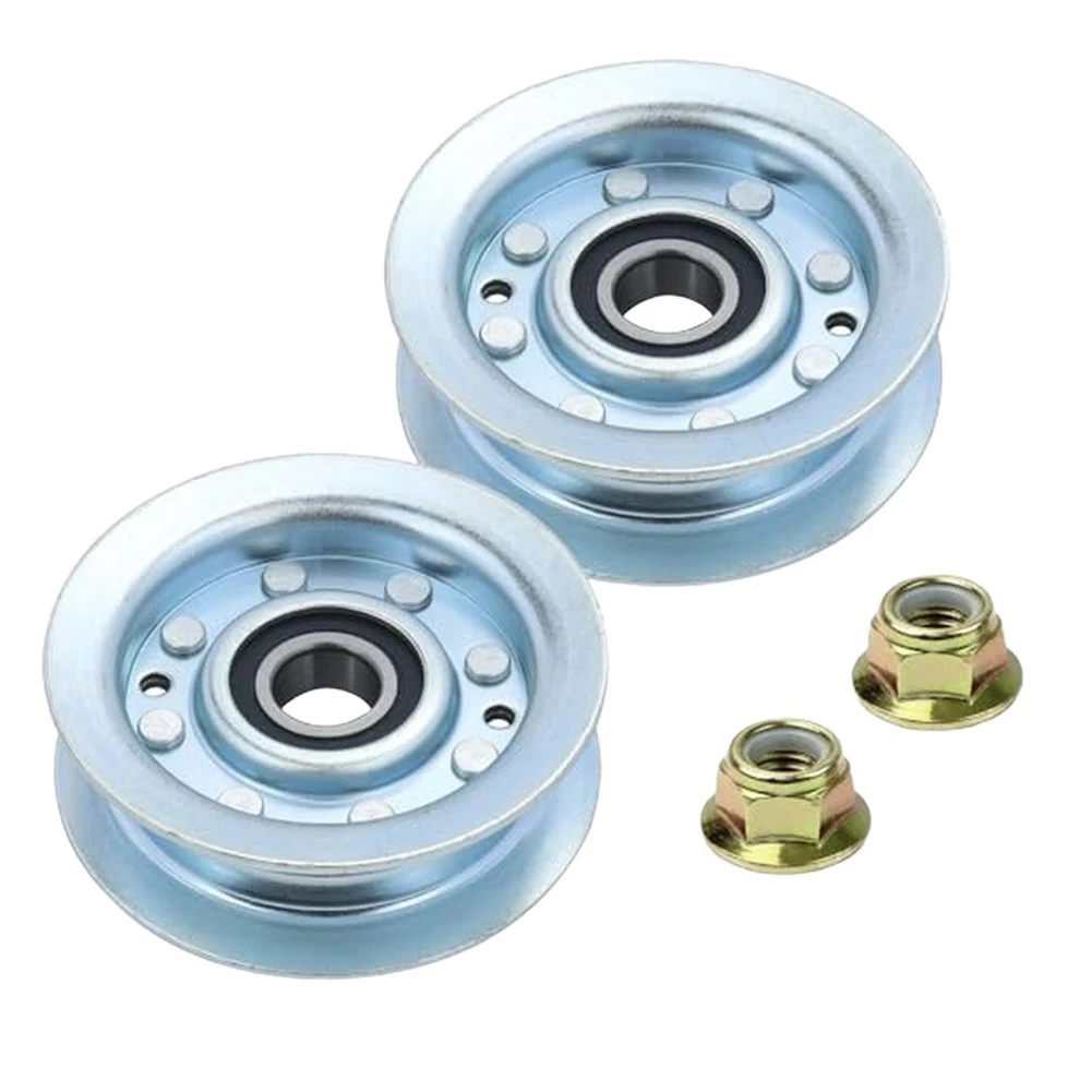 2 Piece Idler Pulley for 48 in Lawn Mower Deck Compatible with For D140 L130 LA145 L120 GY20067 GY22172 Models