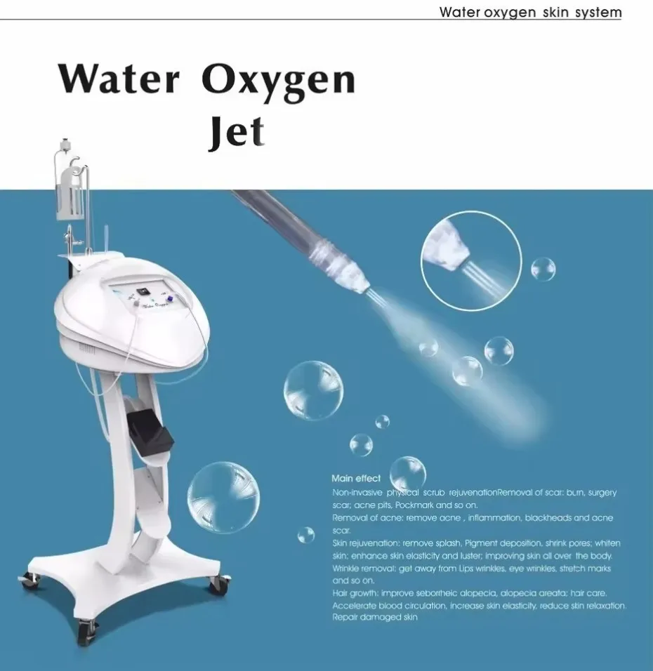 High Quality 2 in 1 Water Oxygen Jet Peel and Oxygen Spray Skin Care Acne Treatment Beauty Machine