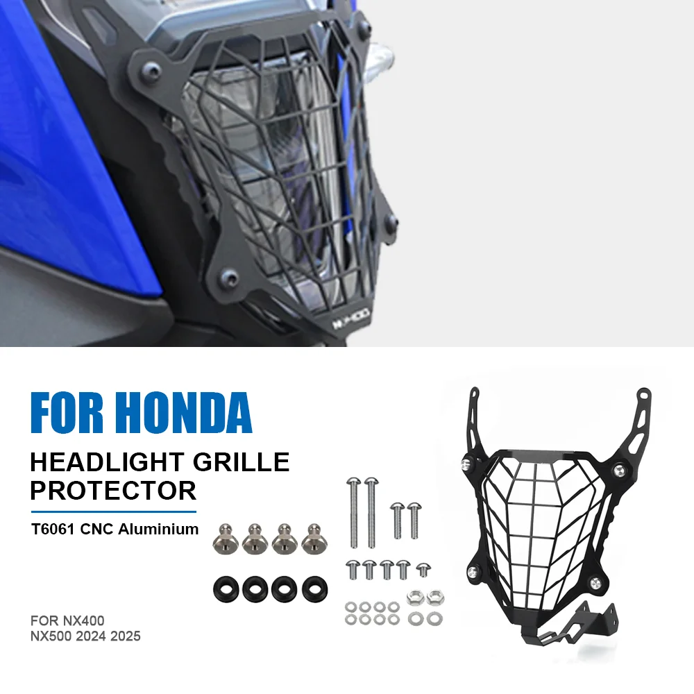 

For HONDA NX400 NX500 Motorcycle Accessories Headlight Light Grille Protector Cover Protective Guard NX 400 NX 500 2024 2025