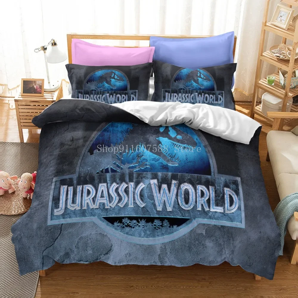 Jurassic Park Bedding Set Cartoon Home Textiles For Kids Bed Set Queen Size Bed Comforter Bedroom Set Queen Dinosaur Duvet Cover