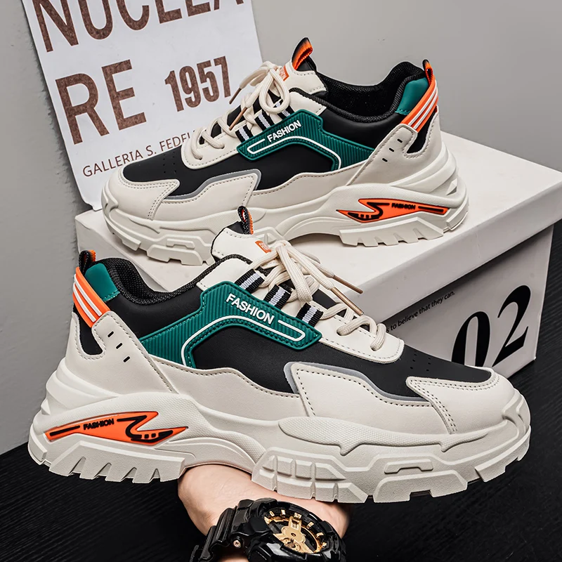 

Новая весенняя повседневная обувь, модная уличная спортивная обувь, корейская модная обувь для стариков на толстой подошве, дышащая мужская обувь zapatos