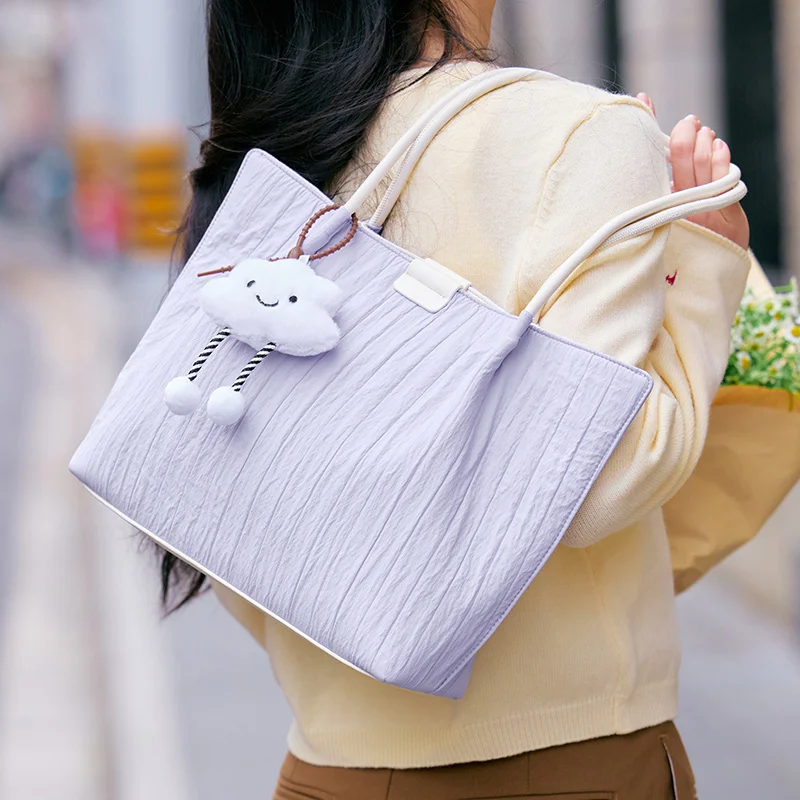Semir Tote Bag Women 2025 New Style Large-capacity Commuting Shoulder Bag Relaxed Atmosphere Handbag Popular