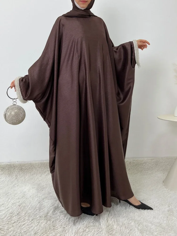 

Eid Women Dress Muslim Abaya Bat Sleeve Party Jalabiya Ramadan Long Dresses Vestidos Largos Kaftan Arab Long Robe Morocco Kaftan