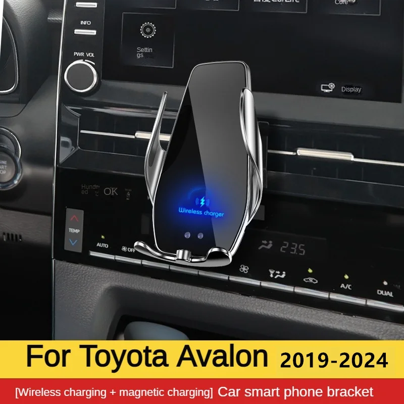 Suporte para Celular com Carregador Sem Fio para Toyota Avalon 2019-2024, Suporte de Navegação GPS com Rotação de 360 Graus