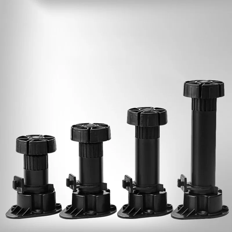 1Pcs Plastic Adjustable Height Cupboard Foot Cabinet Leg 5/6/8/10/12/15cm Plinth Furniture Feet Levelling Foot for Table Cabinet