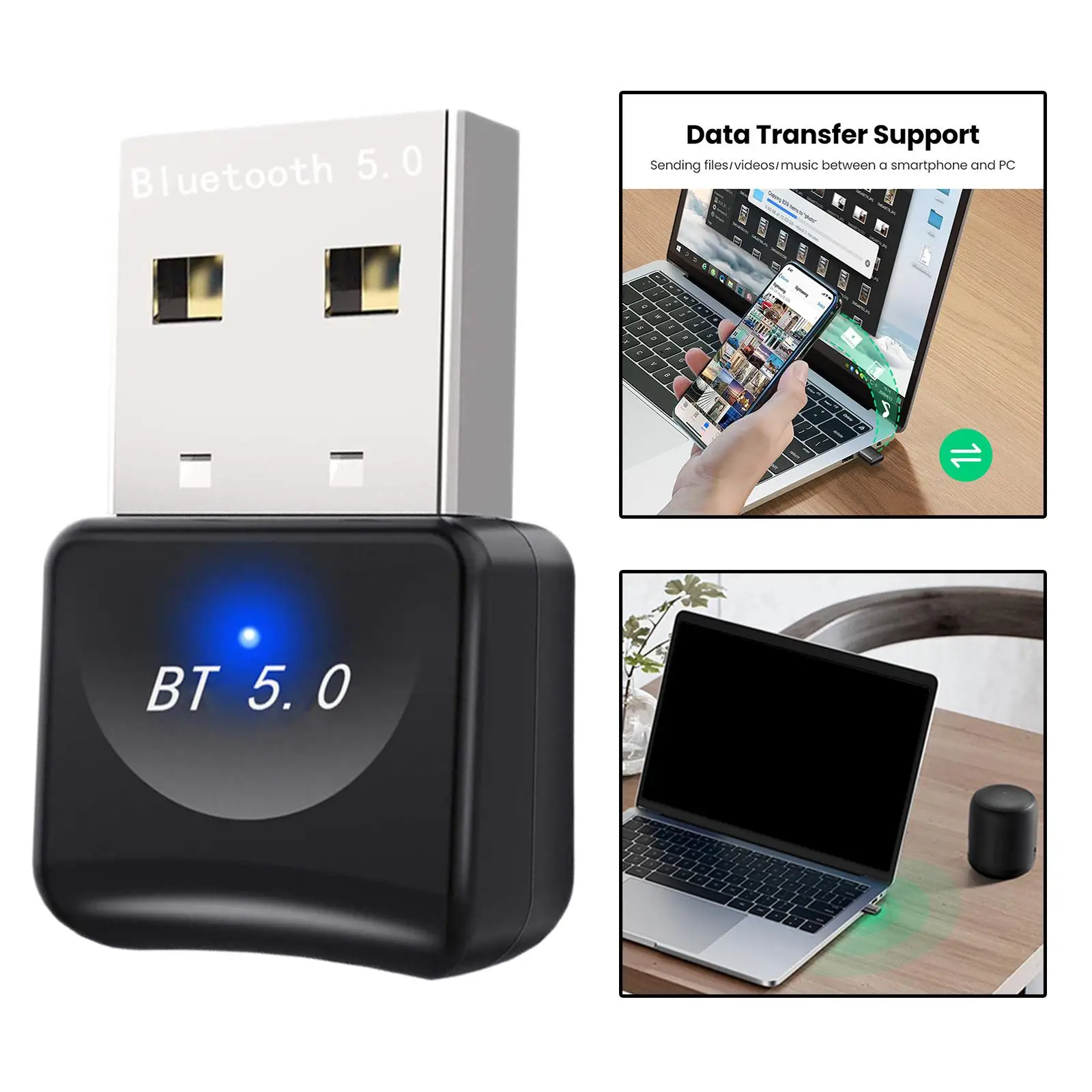 

Мини-адаптер Bluetooth BT 5.0 Аудиоприемник для компьютерной гарнитуры