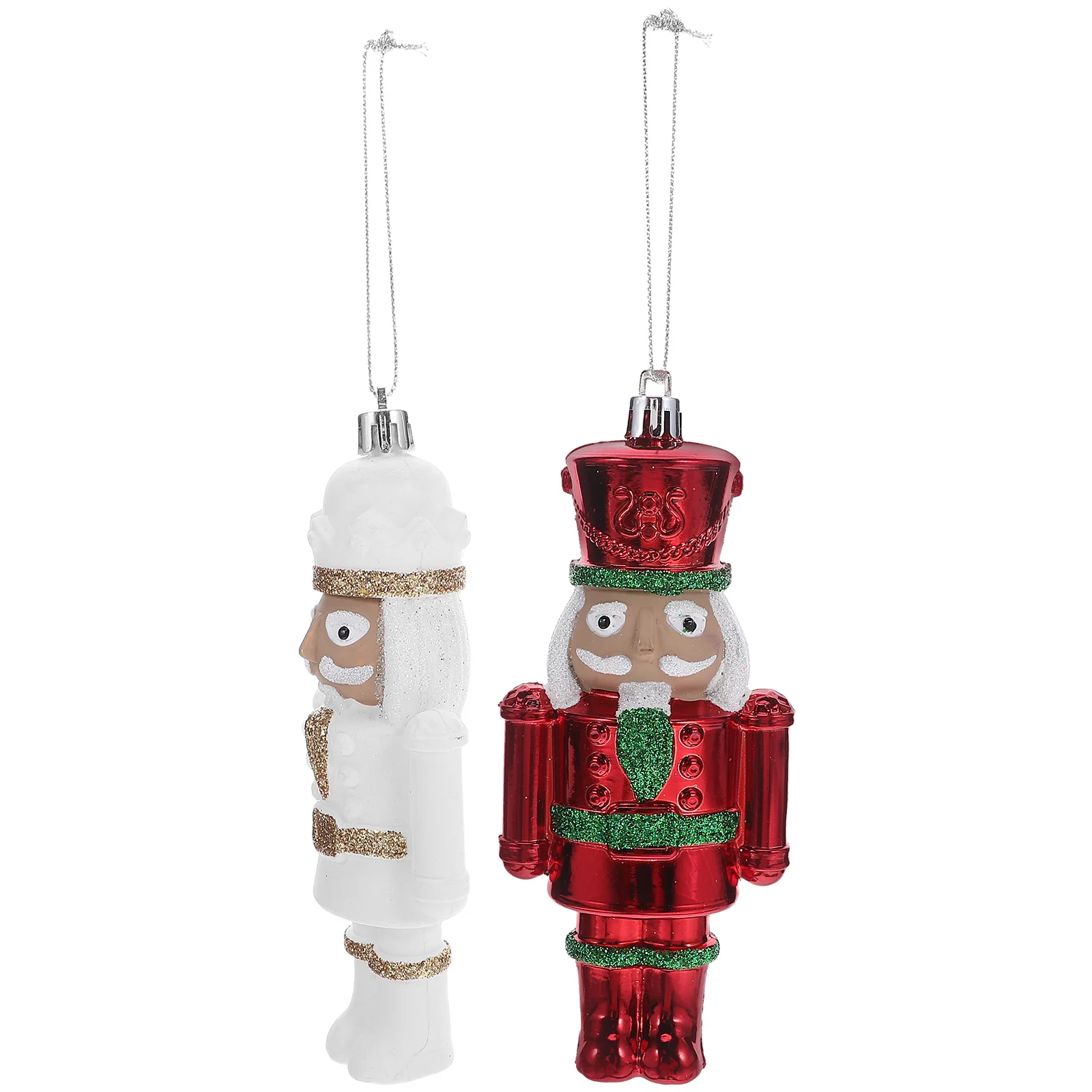 

2Pcs Plastic Nutcracker Soldier Ornaments Christmas Tree Decorations Festive Holiday Statues for Xmas Decor Christmas Nutcracker