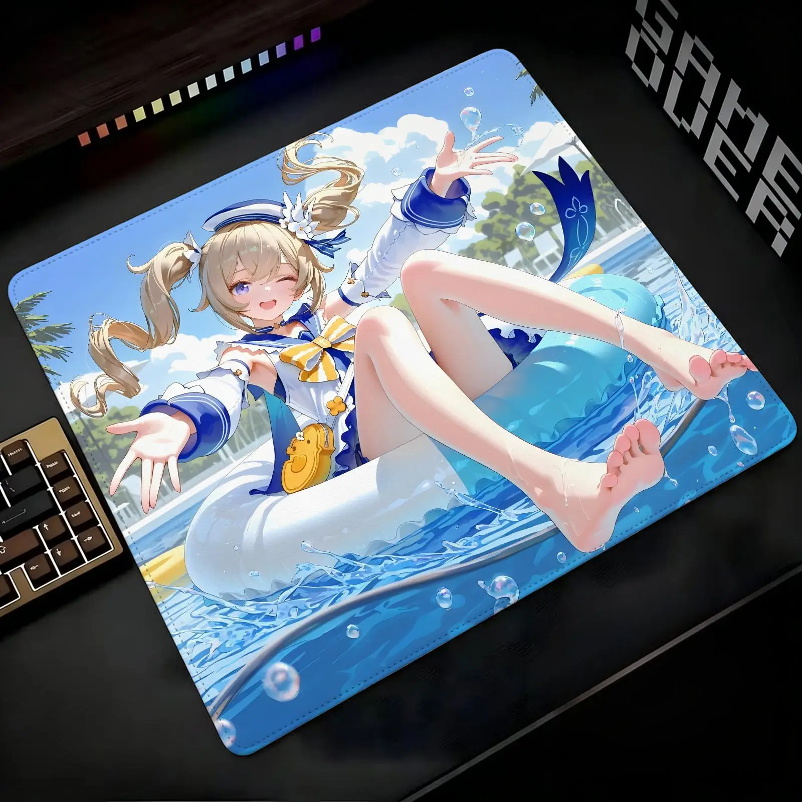 Mouse Pad Regular gaming mouse pad Office mouse pad genshin impact Barbara Laptop desk mat Stitched edge S/M/L size mouse pad