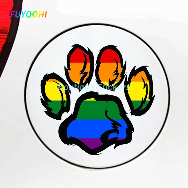 FUYOOHI Play Stickers for Wolf Pride Paw Car Sticker Campervan Motorcycle Helmet Decor Car Styling Car Accessories