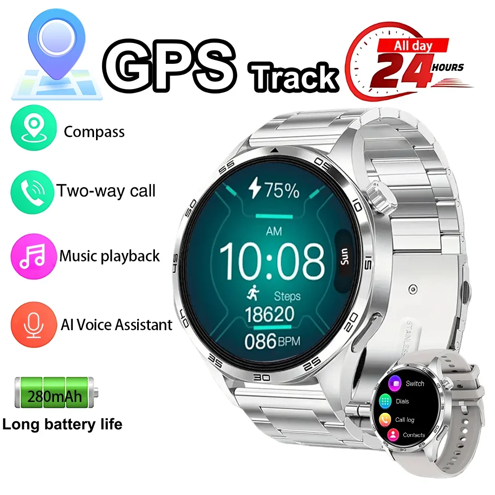

Men's Rugged Smart Watch with 1.52'' AMOLED Display Sleep & SpO2 Heart Rate Monitor Pedometer Compatible with Call Function