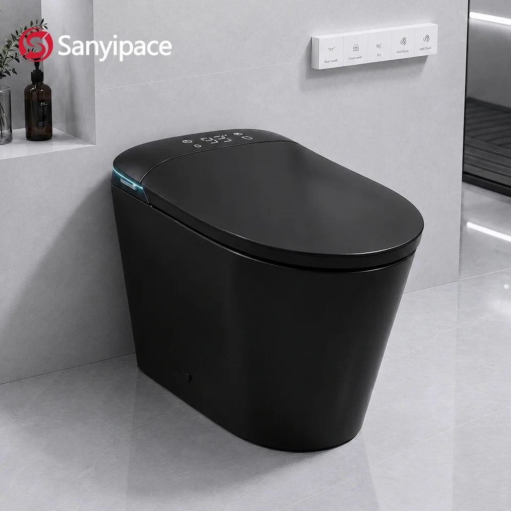 Personalized Wash Mode Smart Toilet Seat and Bidet Rear Massage Warm Cleaning Auto Sensor Lid 360° Half Full Flushing Toilet Seat Bathroom Accessories with Side Button Remote Control