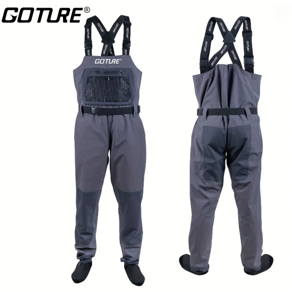 Goture pantalones de pesca impermeables transpirables con neopreno - imagen 2