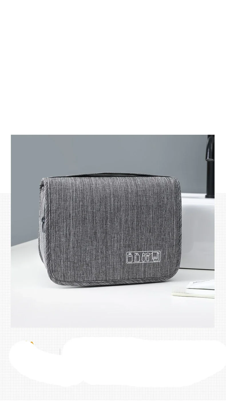 Oxford Stoff Männer Business Tragbare Aufbewahrungstasche Toilettenartikel Organizer Frauen Kosmetiktasche Wasserdicht Hängende Reise Waschbeutel – Detail 2