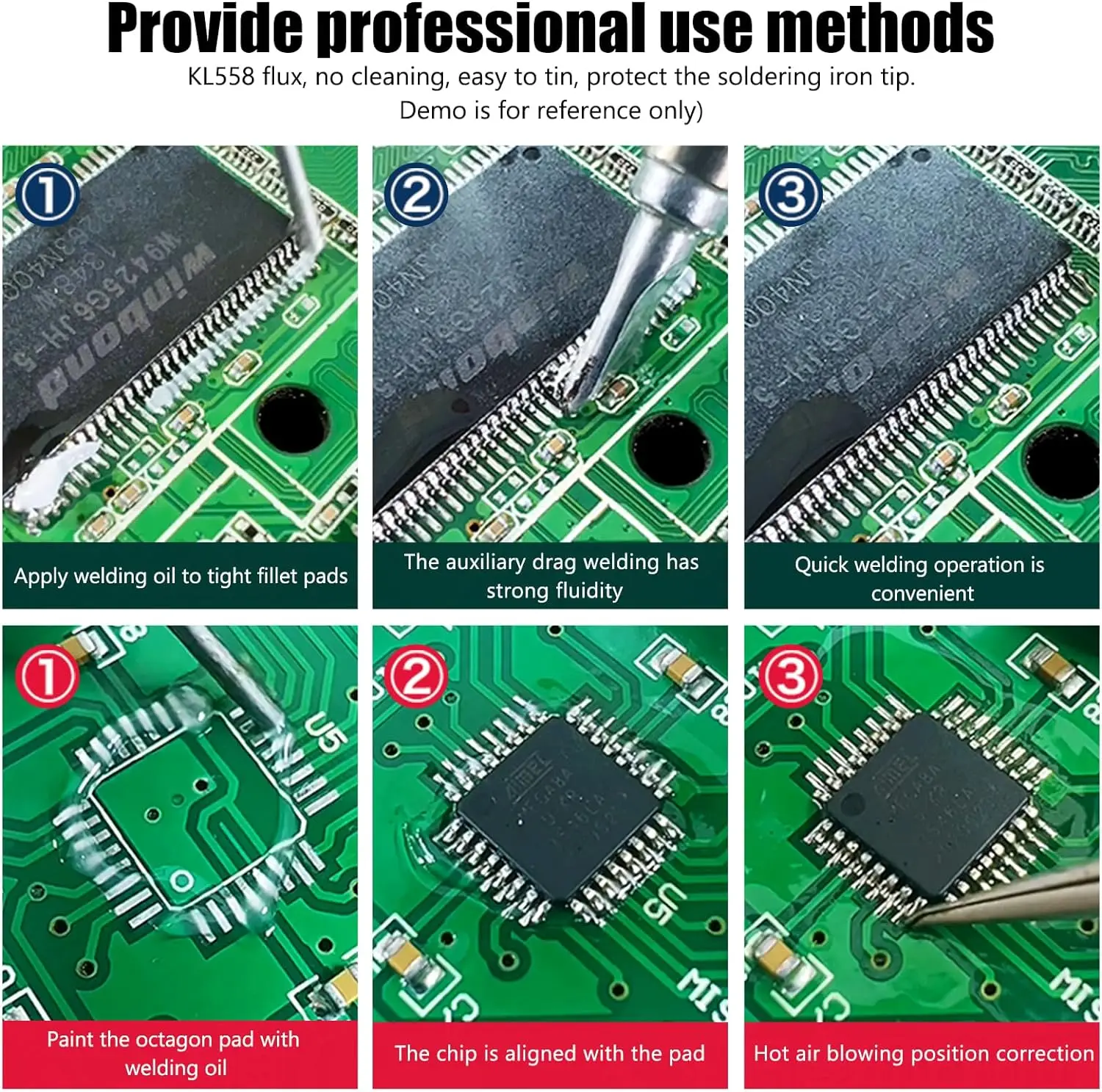 Imagem -02 - Kellyshun-pasta de Solda sem Chumbo Óleo de Solda Fluxo Chip Smd Reparo do Telefone Móvel Soldagem sem Limpeza 100g