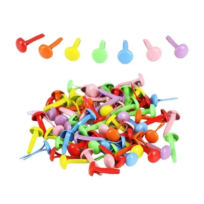 100 шт. Цветные расколотые штифты металлическая бумага для скрапбукинга Брэдс для бумажного суда лучшая продажа