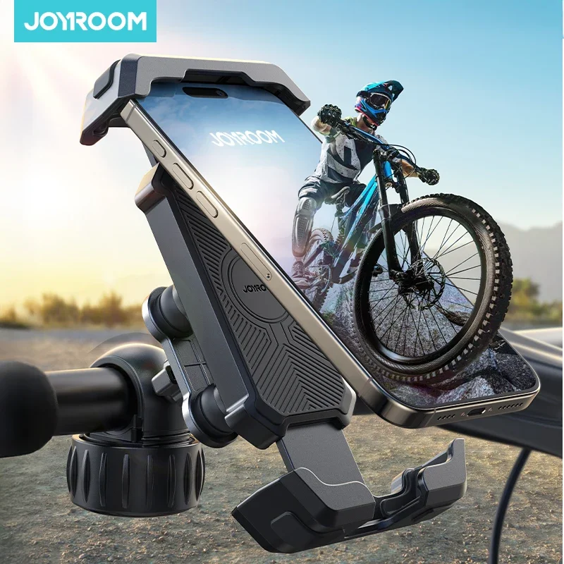 Joyroom Bike Phone Holder Anti-Shake Quick Install Motorcycle Bicycle Phone Mount with Vibration Dampener for 4.7-7