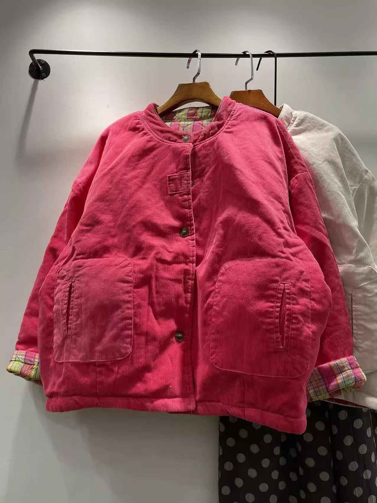 

2026 Mori Girl вельветовая хлопковая стеганая куртка для женщин, зимняя винтажная толстая теплая двусторонняя куртка в японском стиле, верхняя одежда