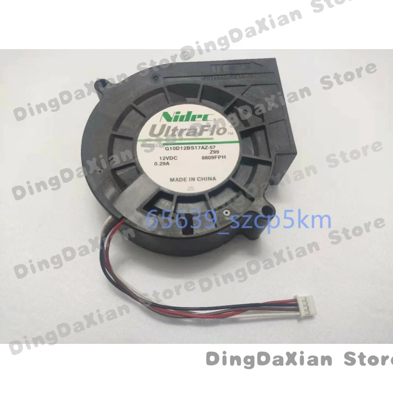 

D NEW NIDEC G10D12BS17AZ-57 12V 0.29A 4-PIN PWM Ball Bearing Turbo Fan