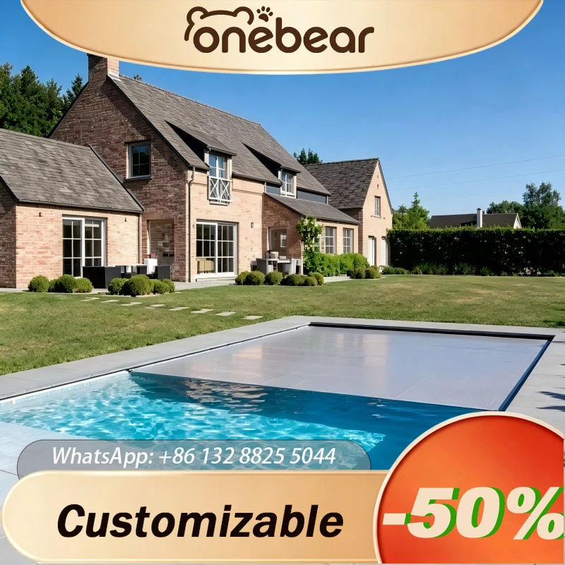 Any Size Custom Polycarbonate Hard Pool Cover Manual Automatic Control Multi Color Durable Waterproof Swimming Pool Cover