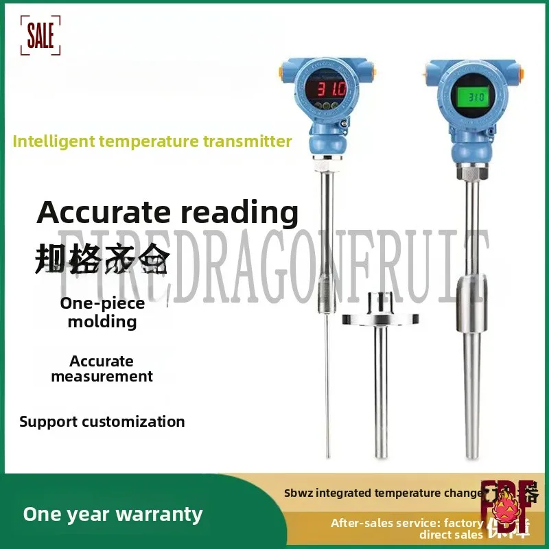 PT100 Temperature Sensor Probe Digital Display K Type Thermocouple Explosion Proof RTD Temperature Transmitter