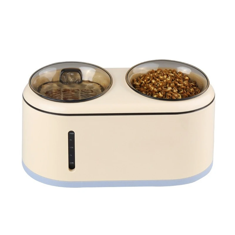 

Cat automatic feeder, water dispenser, large-capacity cat bowl integrated flowing water drinking water feeder