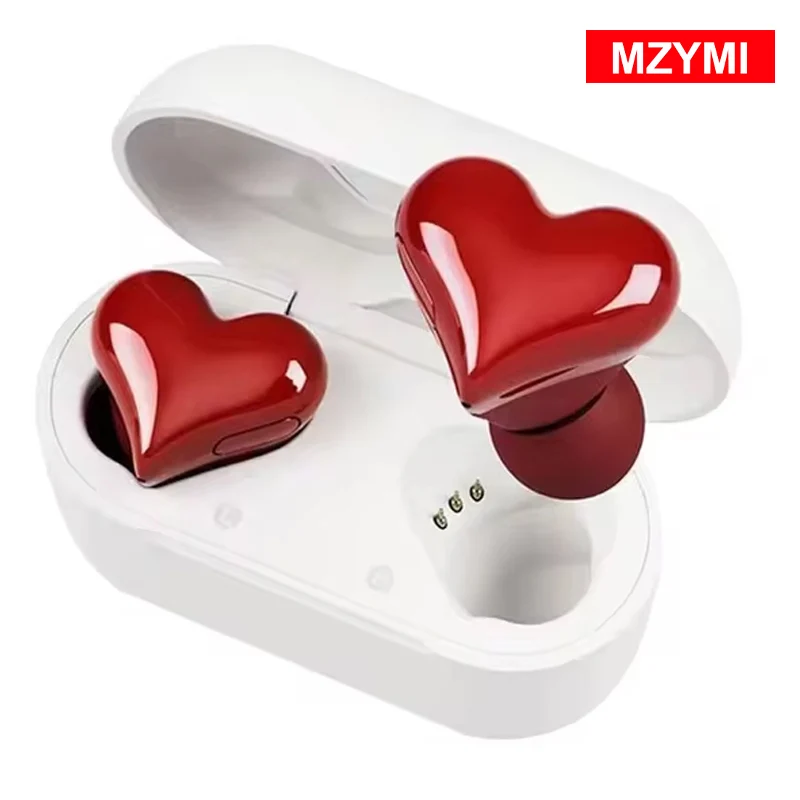 

MZYMI Lovely Headset Wireless Bluetooth5.3 Headphones Heart Shaped Earphones Woman Earphone High Quality Heart Girl Gift Earbuds
