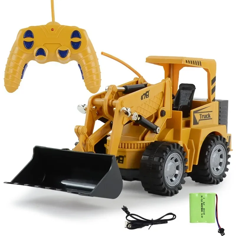 

5-Channel Remote Control Excavator Toy - 3.6V Battery, USB Charging, 29cm Size