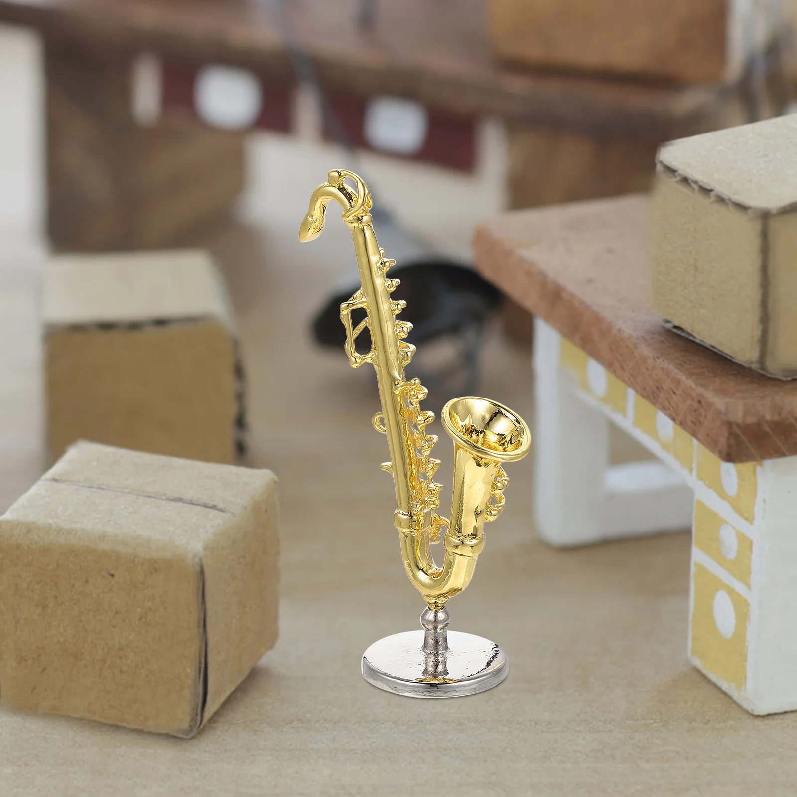 House Saxophone Model Child Musical Instruments Miniature Alloy Simulation Small