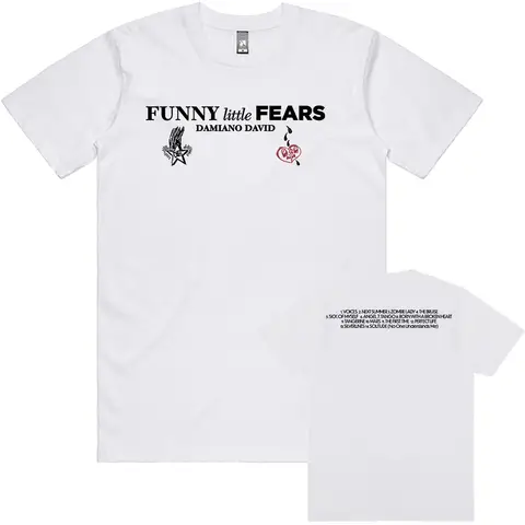 FUNNY Little FEARS Album 2025 T-shirt Singer DAMIANO DAVID Printing Tshirts Cotton Soft Round Neck T Shirt Men Streetwear Unisex