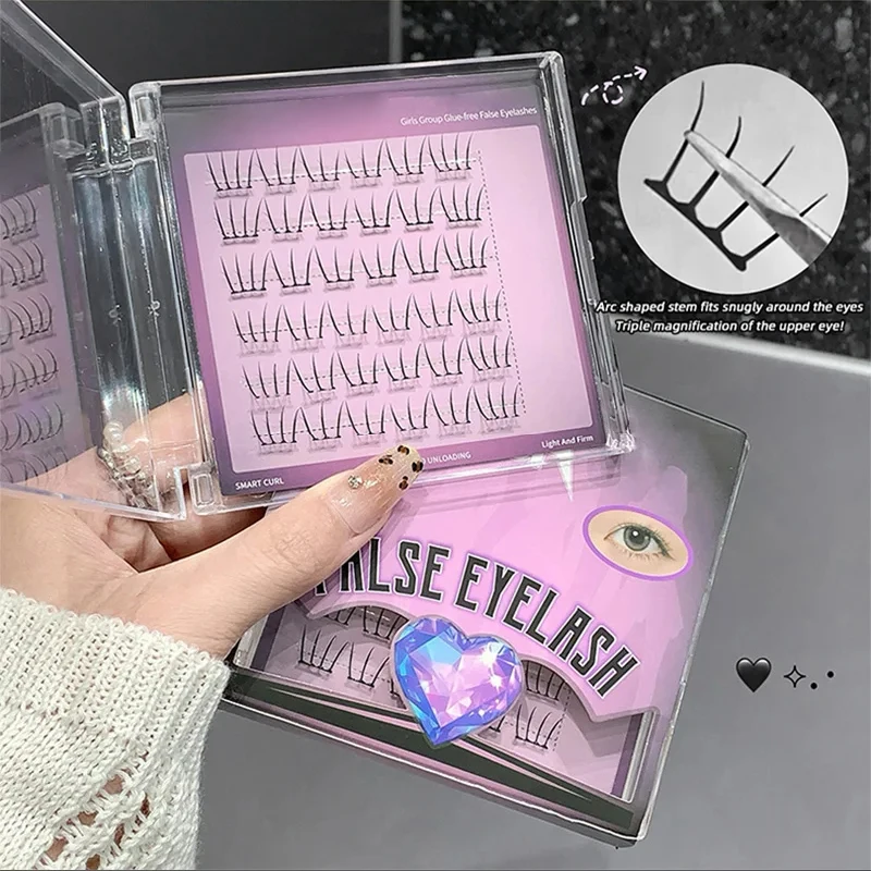 Gege Bear K-pop Lash bez kleju - naturalne i puszyste, natychmiastowe powiększenie oczu, możliwość noszenia bez makijażu, lekkie i kręcone