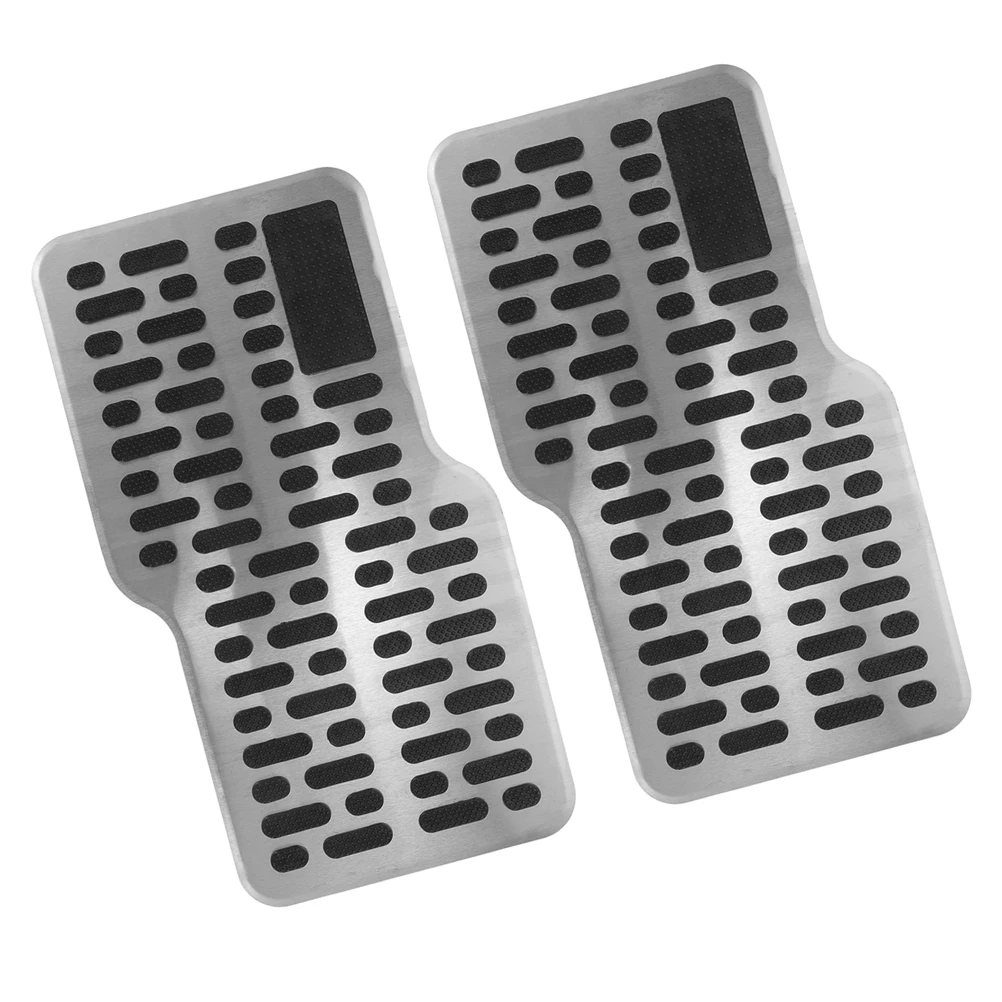 

2Pcs Car Wear-resistant Pedals Foot Pads Stainless Steel Long-lasting Brake Accelerator Clutch Pads Vehicle Accessories