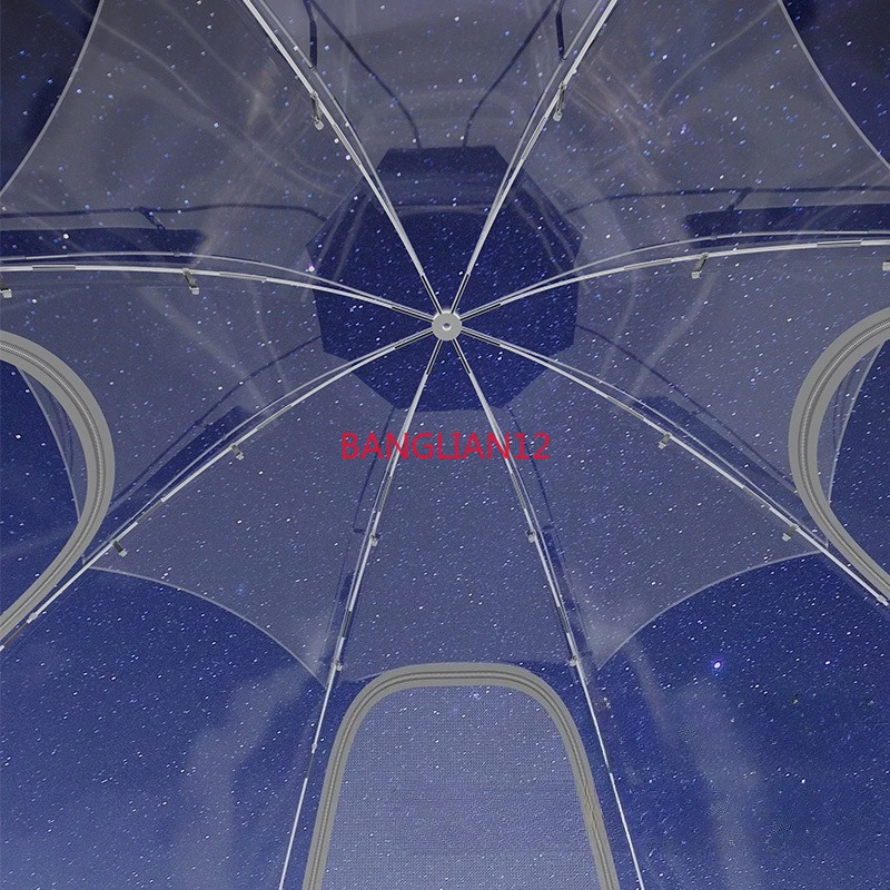 

3,6 * 3,6 * 2,3 м, двухслойная прозрачная палатка-шатер «Звездное небо» для кемпинга на открытом воздухе, солнцезащитная комната для двора