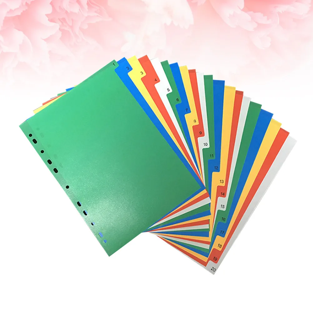 

40 шт. цветных разделителей формата А4 для папок, этикетки для быстрой сортировки и классификации документов