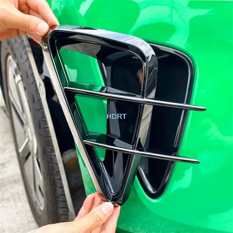 

For Xiaomi YU7 2025 + Car Styling Front Bumper Light Fog Frame Air Intake Vent Outlet Lamp Cover Accessories Exterior Sticker