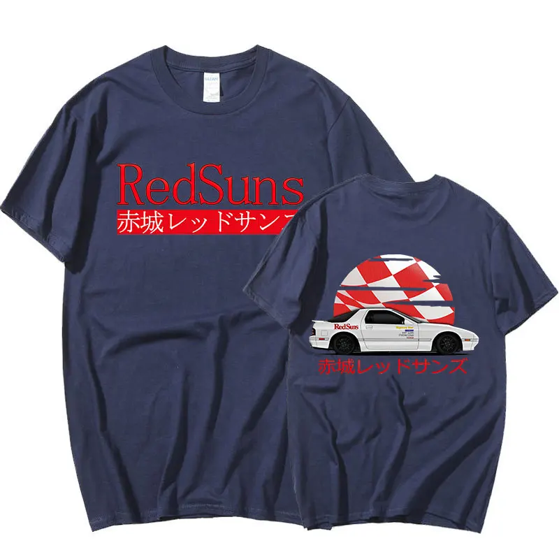 Initial D Drift Akagi RedSuns T Shirt Japanese Anime AE86 Men Women Fashion T-shirts Streetwear JDM Automobile Culture T-shirt