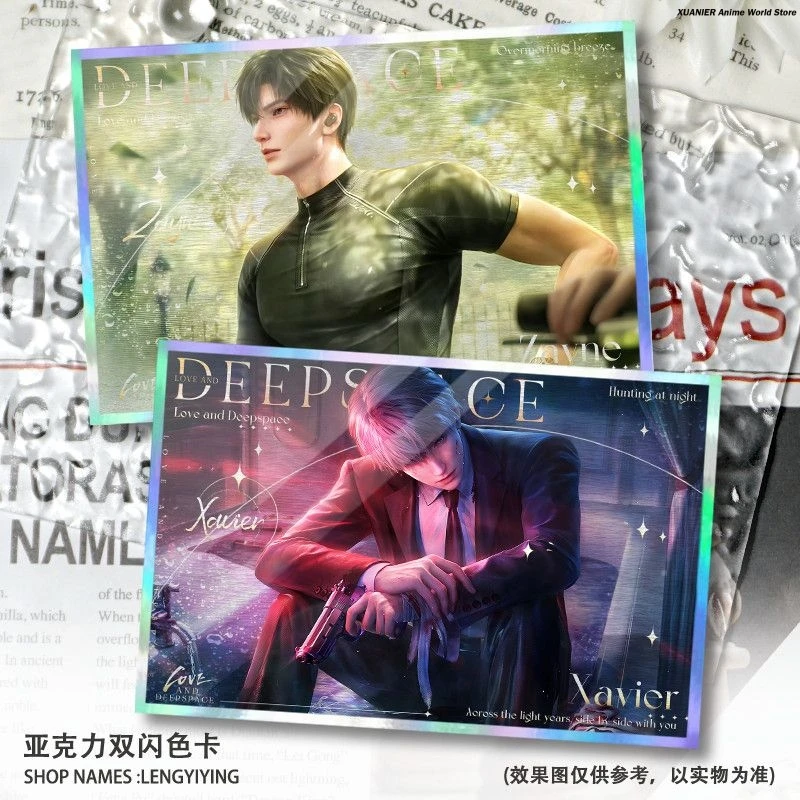 

Xavier игра из цветной бумаги с изображением любви и глубокого пространства, мультяшный акриловый лазер с двойной вспышкой, коллекционный орнамент, фирменная карта, студенческий подарок