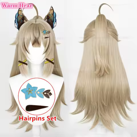 In Stock Kirara Synthetic Wig Anime Long 75cm Flaxen Dyed Brown Cosplay Anime Wig Heat Resistant Hair Halloween Wigs + A Wig Cap