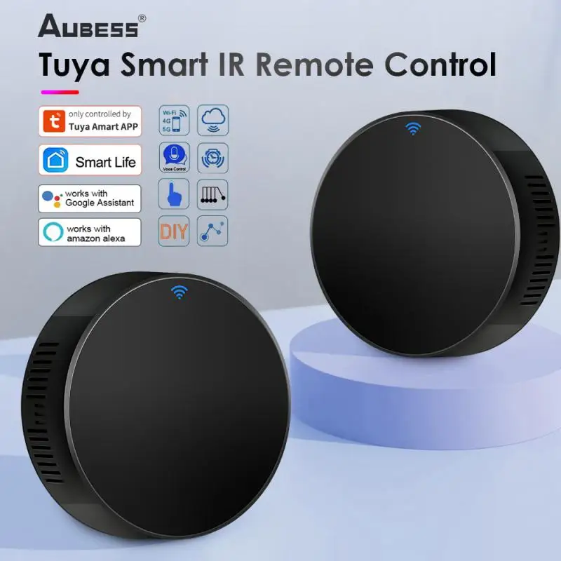 Tuya WiFi Controle Remoto IR, Automação Residencial Inteligente, Substituir TV, DVD, AUD, Ar Condicionado, Funciona com Amazon Alexa, 1-5pcs