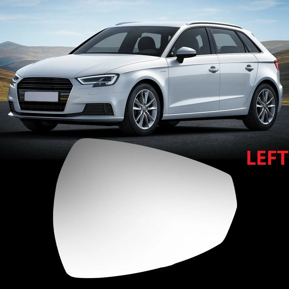 Left Side Wing Door Mirror Glass Heated for -Audi A3 S3 2014-2020 8V0857535D