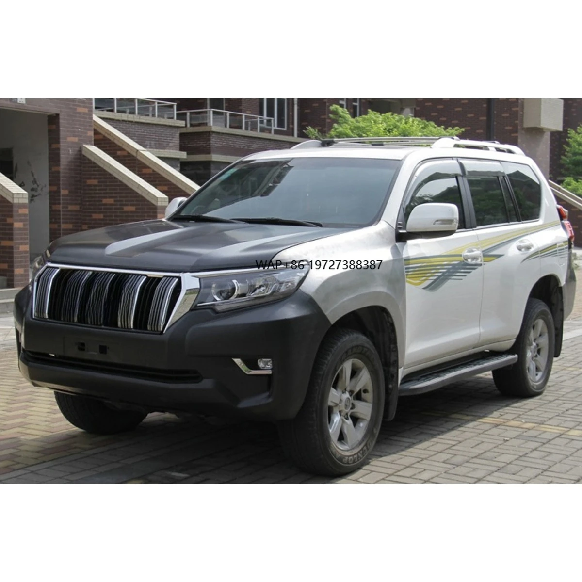 

For Prado FJ150 2010-2017 Escalate Refit to 2018 Style BodyKit with Front Bumper Rear Bumper Side Skirts.