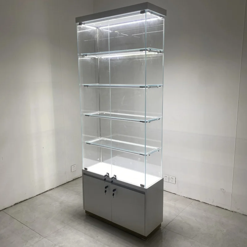 

Customize.High Brightness Glass Jewelry Display Cabinet Antique Display Stand Trendy Toy Display Retailer Store