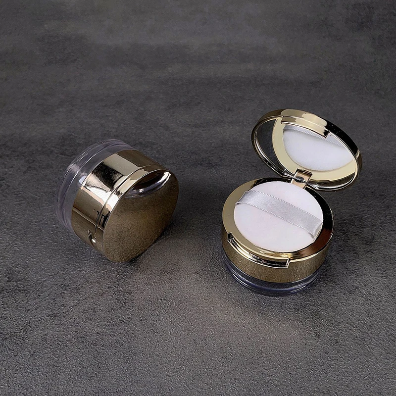 1Pcs 6g Portable Powder Box Empty Loose Powder Container With Sieve Mirror Cosmetic Sifter Loose Jar Travel Makeup Container