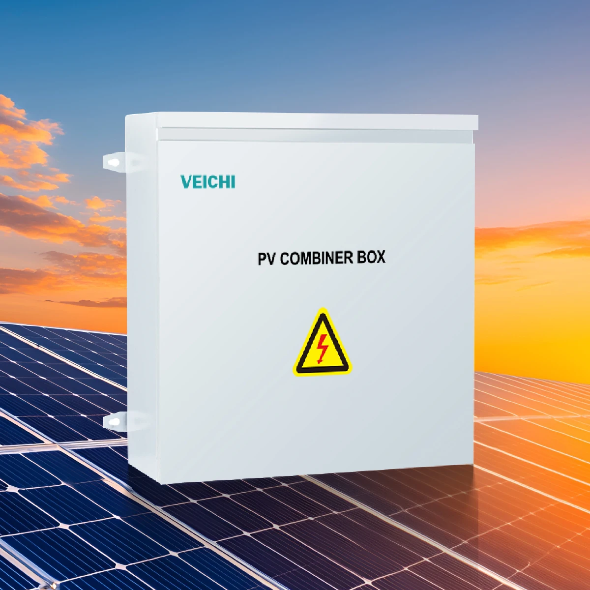 2025 VEICHI Outdoor IP66 Waterproof 6 Strings Solar PV Combiner Junction Box DC1000V 125A Circuit Breaker for Photovoltaics Farm
