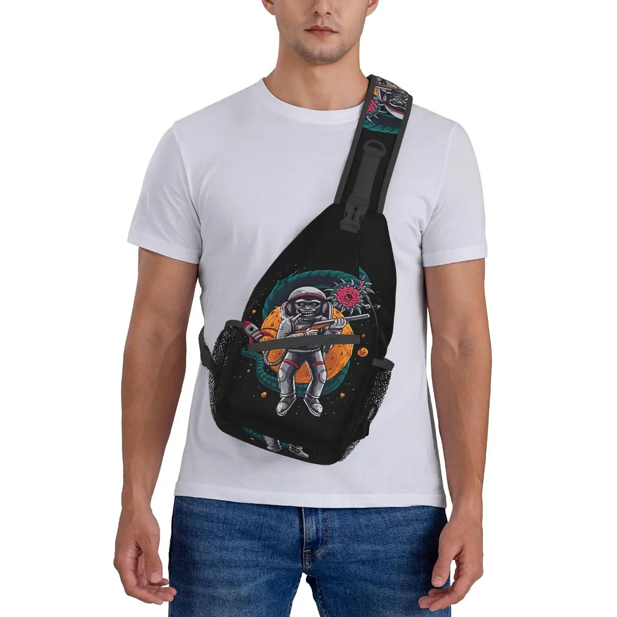 Sac à bandoulière Mr Skull From Space, sacs de poitrine, poches de jeu, sac de voyage, sacoche de sport pour adolescents, unisexe