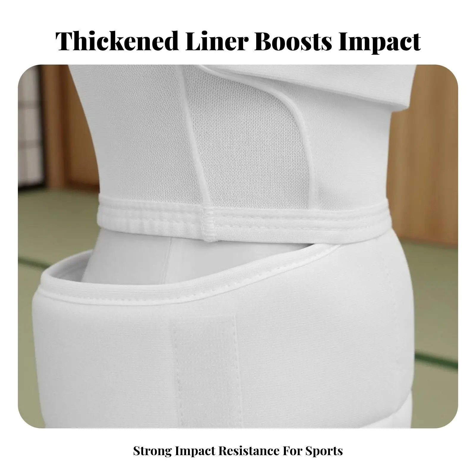 Women Karate Chest Guard for Kickboxing MMA Sparring Protection with Shock Absorbing PP Shell Ventilated Martial Arts Training