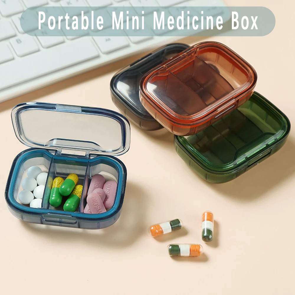 Portable Mini Medicine Box, Small Size Portable Medicine Box, Morning, Afternoon and Evening Medicine Box
