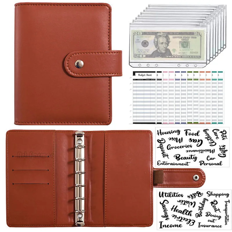 

Budget Planner 2024 Cash Envelope Savings Money 6 Holes Binder for Financial Management A7 Loose-leaf Notebook Binder Housing